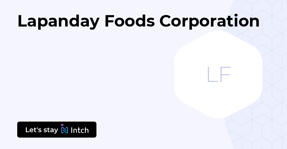 Lapanday Lettering Lapanday Foods Corporation | Intch