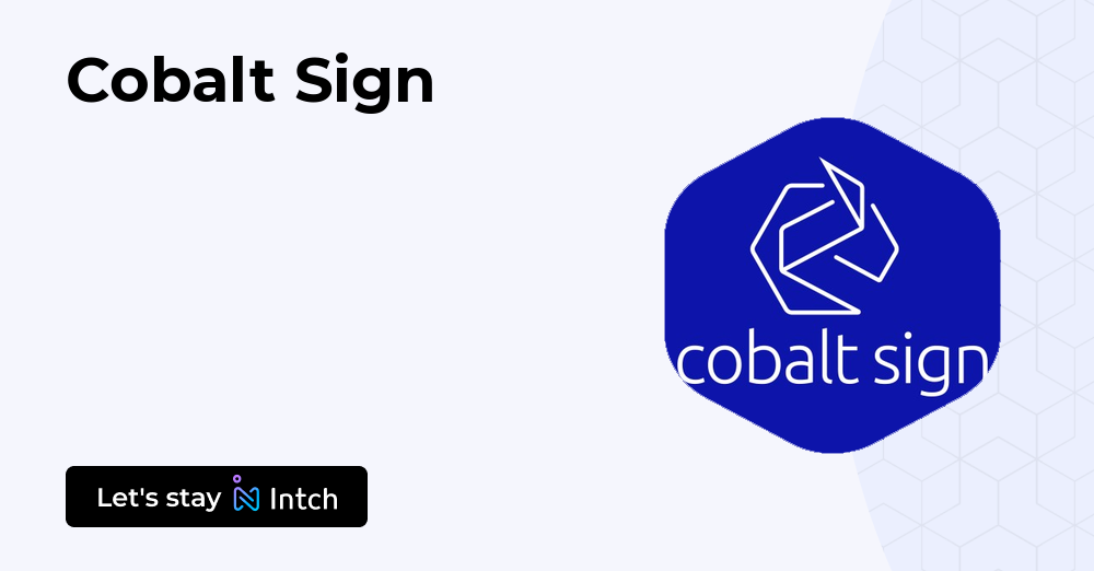 Cobalt Sign | Intch