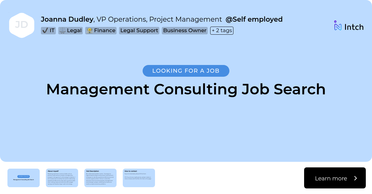 Management Consulting Job Search Platforms Uk preview