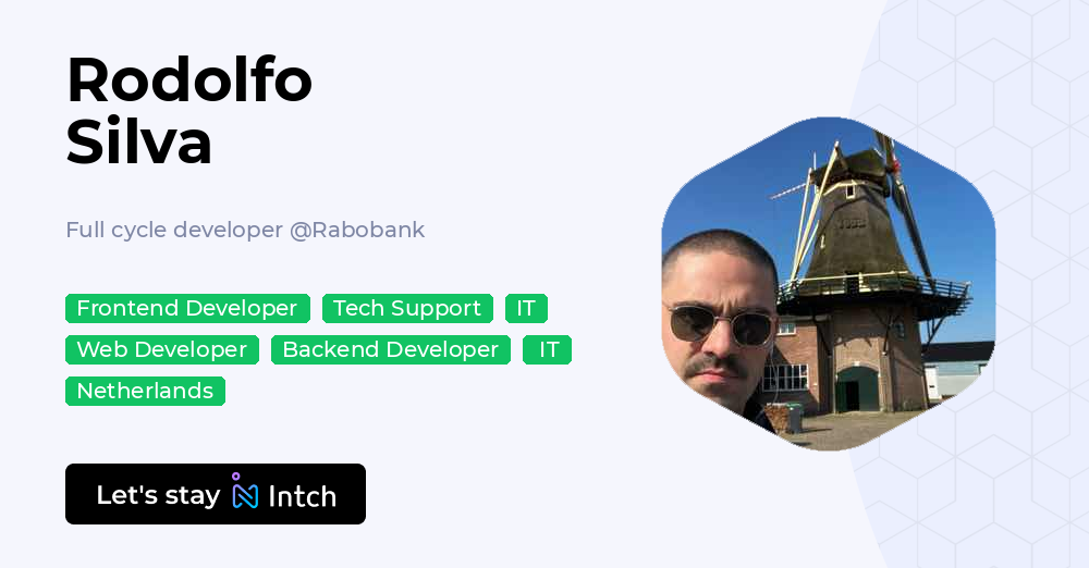 Rodolfo Silva - Full cycle developer, Rabobank | Intch