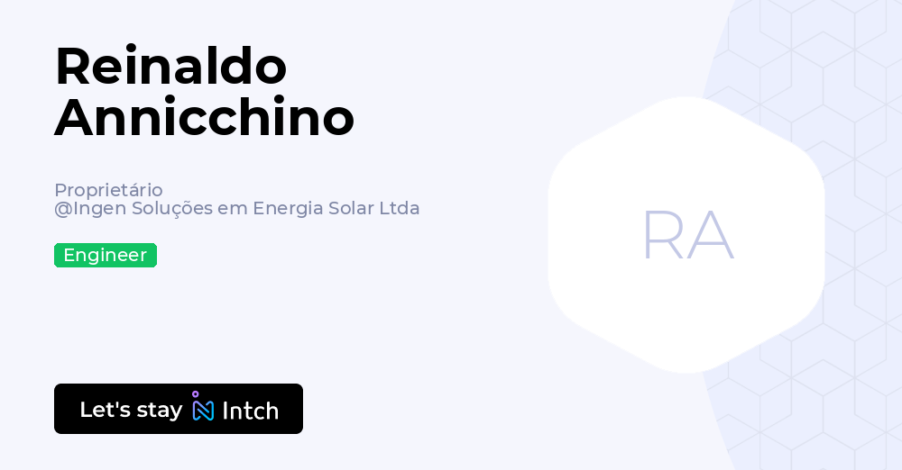 Reinaldo Annicchino - Proprietário, Ingen Soluções em Energia Solar ...