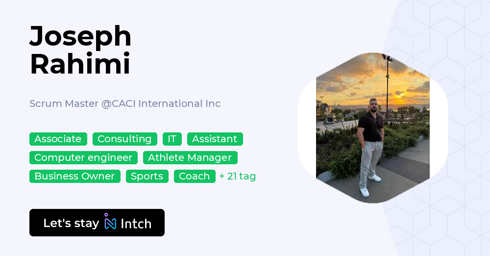 Joseph Rahi Linkedin Joseph Rahimi - Scrum Master, CACI International Inc | Intch