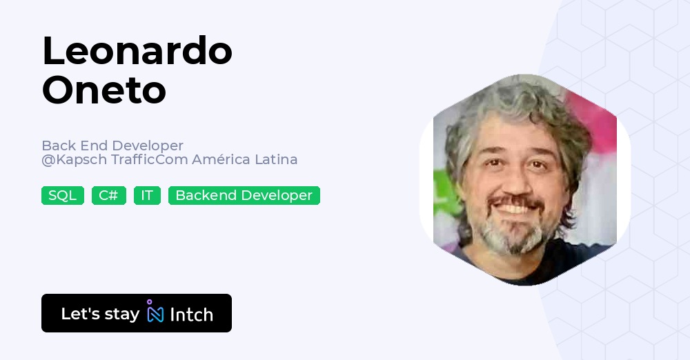 Leonardo Oneto - Back End Developer, Kapsch TrafficCom América Latina ...