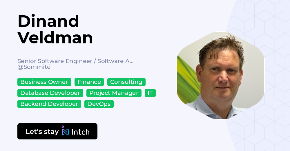 Dinand Veldman - Senior Software Engineer / Software Architect, Sommité ...