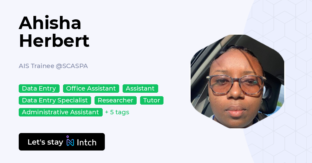 Ahisha Herbert - AIS Trainee, SCASPA | Intch