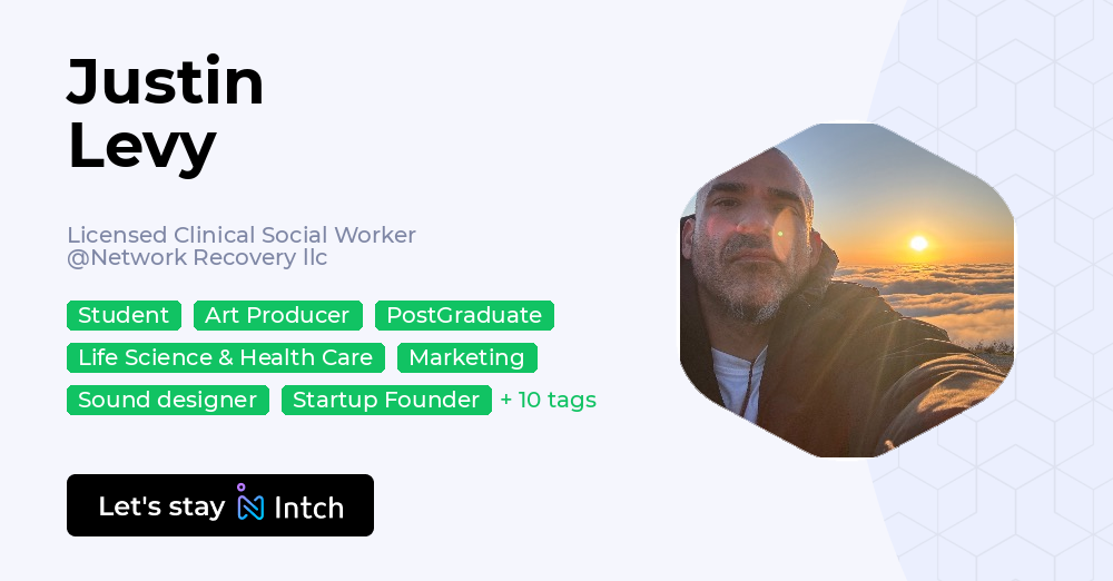Justin Levy - Licensed Clinical Social Worker, Network Recovery llc | Intch