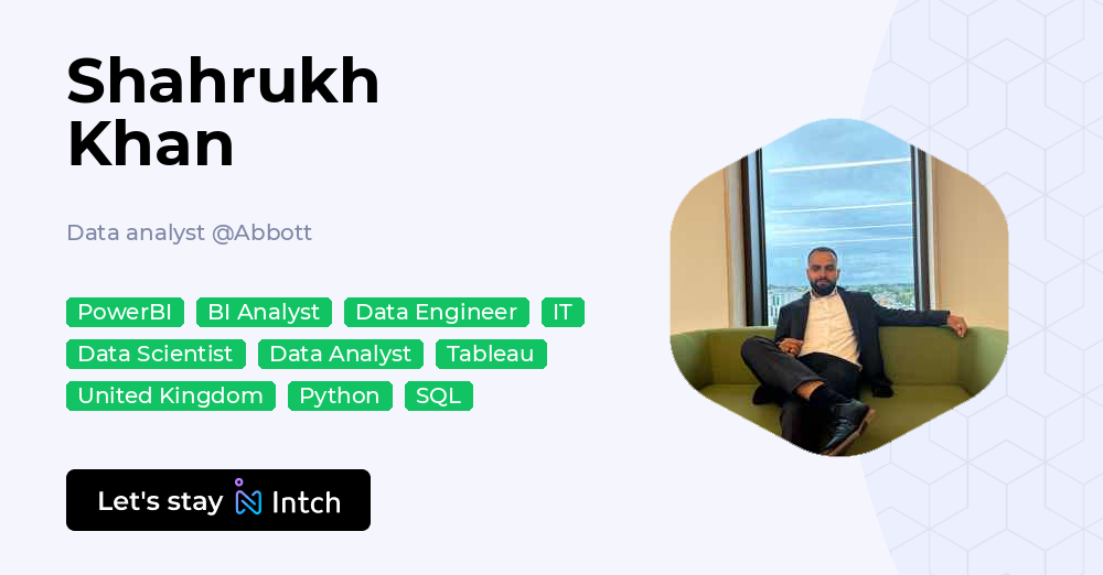 Shahrukh Khan - Data analyst, Abbott | Intch