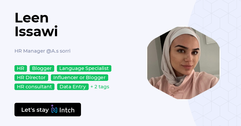 Leen Issawi - HR Manager, A.s sorri | Intch