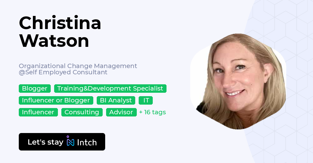 Christina Watson - Organizational Change Management, Self Employed ...
