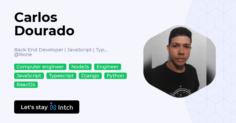 Carlos Dourado - Back-End Developer | JavaScript | Typescript | Nodejs ...