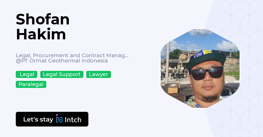 Shofan Hakim - Legal, Procurement and Contract Management Specialist ...