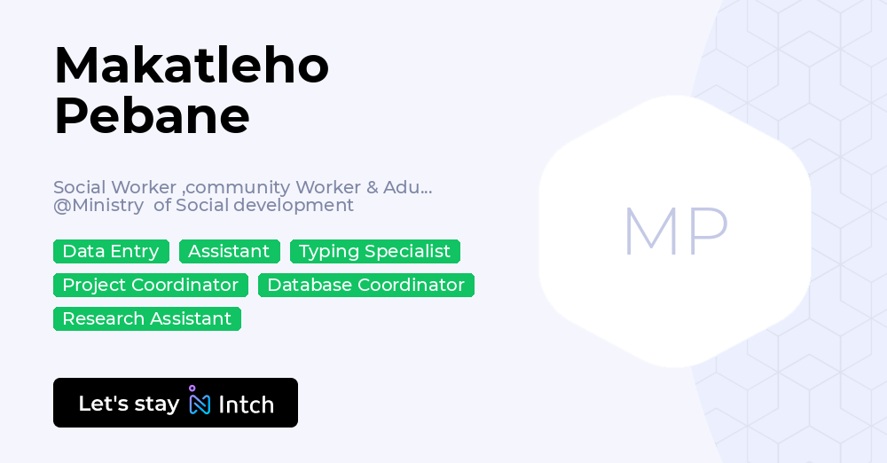 Pebane Mapa Makatleho Pebane - Social Worker ,community Worker & Adult Educator ...