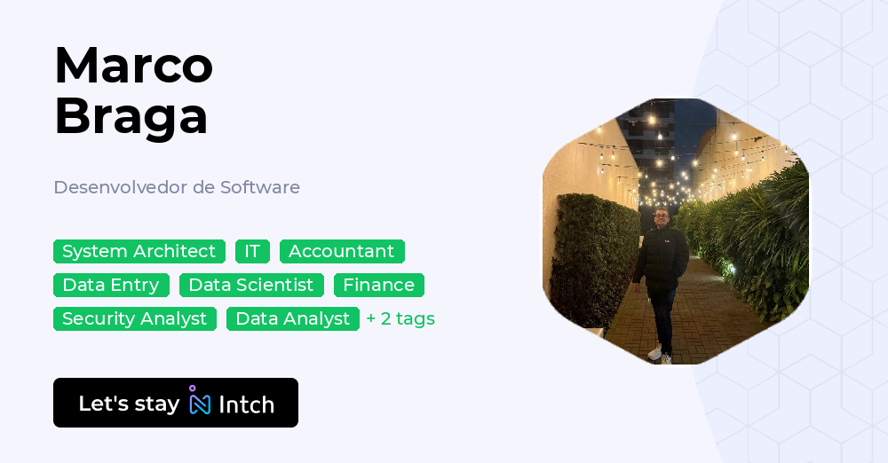 Marco Braga - Desenvolvedor de Software, | Intch