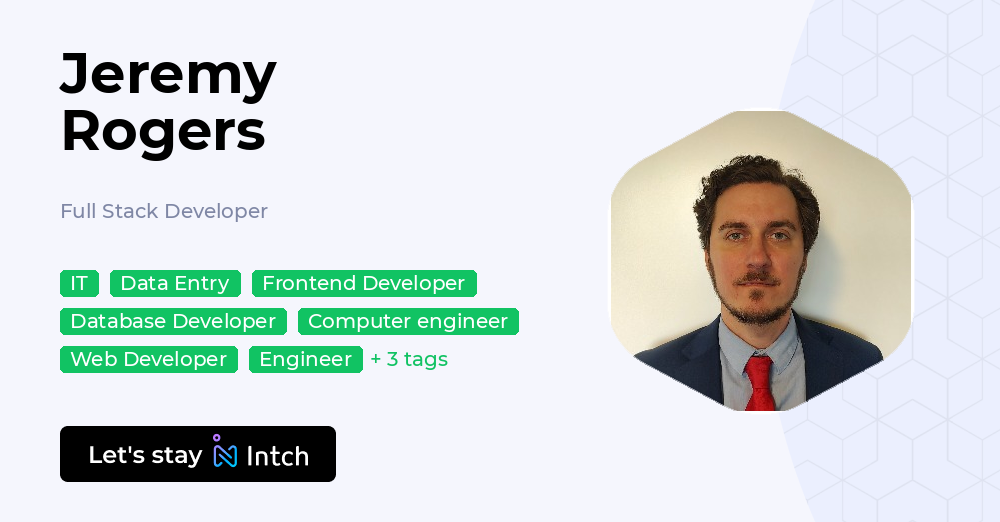 Jeremy Rogers - Full Stack Developer, | Intch