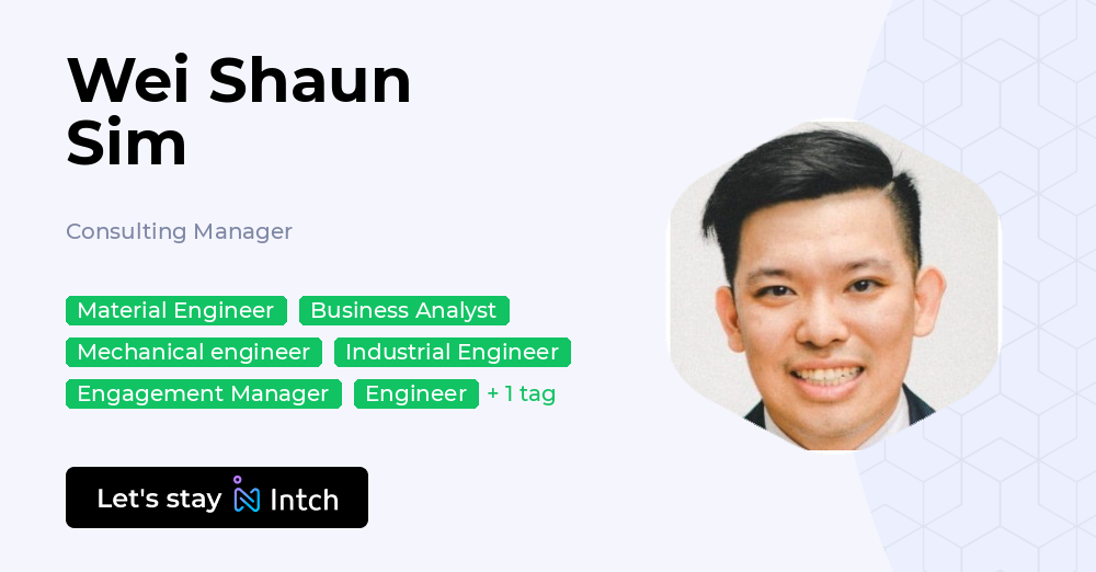 Sim Wei Choon Wei Shaun Sim - Consulting Manager, | Intch