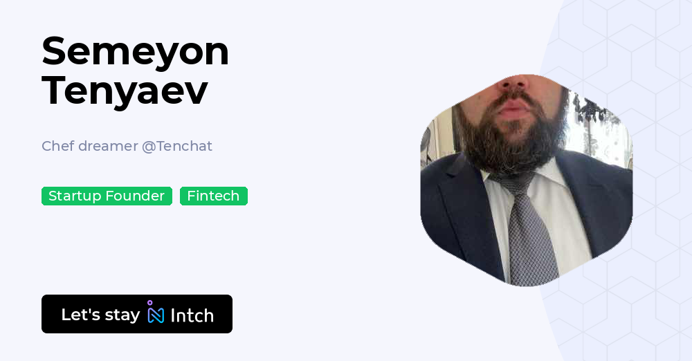 Semeyon Tenyaev Chef Dreamer Tenchat Intch Semeyon Tenyaev Chef Dreamer Tenchat Intch