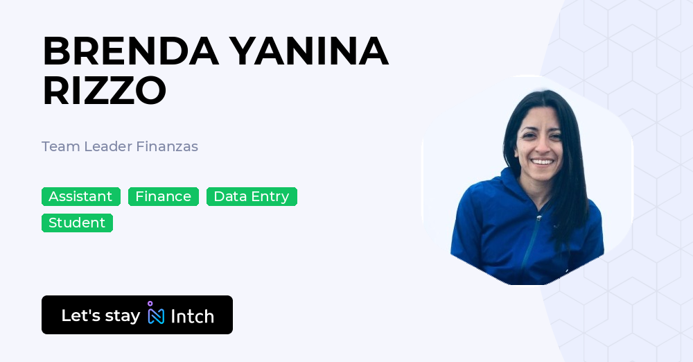 Brenda Rizzo BRENDA YANINA RIZZO - Team Leader Finanzas, | Intch