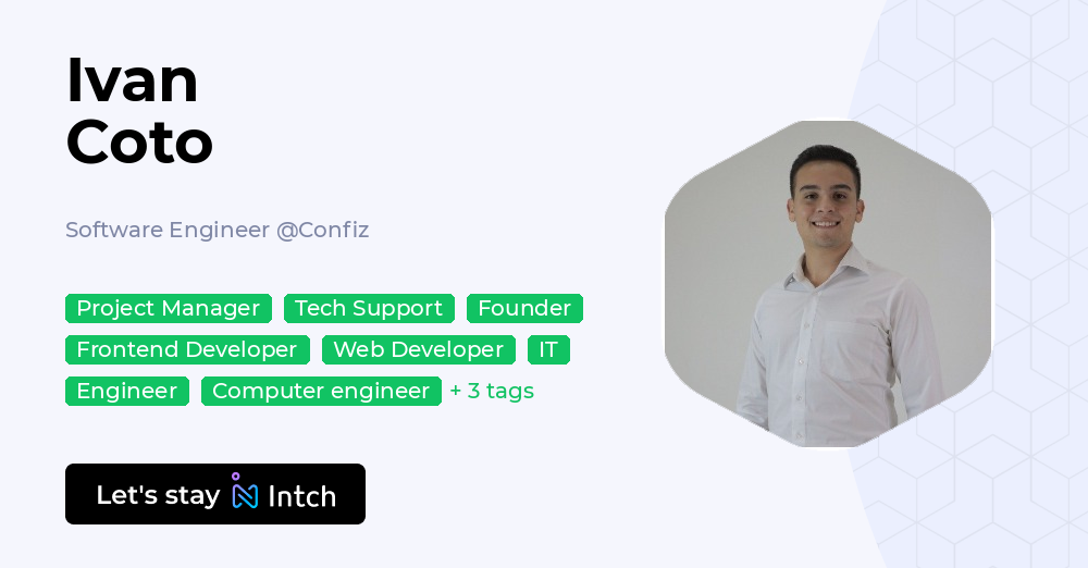 Ivan Coto - Software Engineer, Confiz | Intch