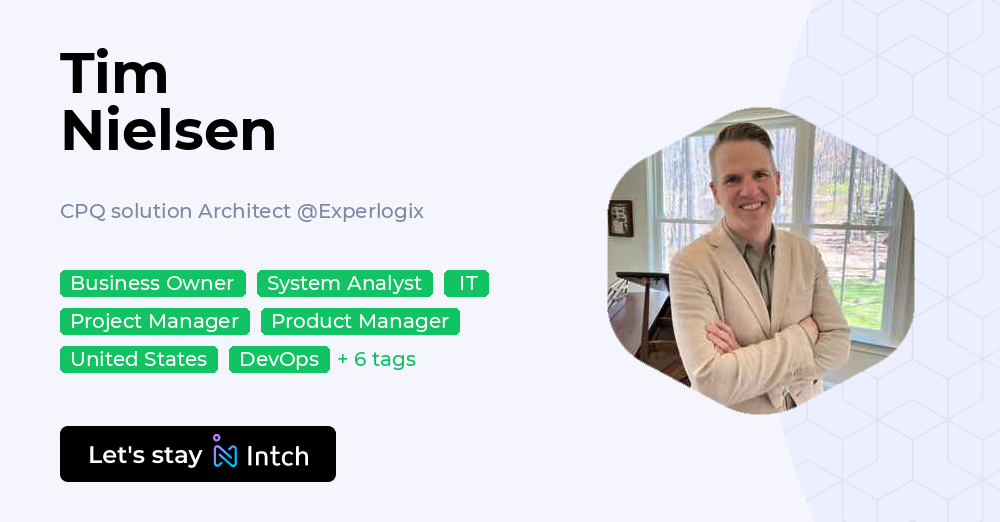Tim Nielsen Model Tim Nielsen - CPQ solution Architect, Experlogix | Intch