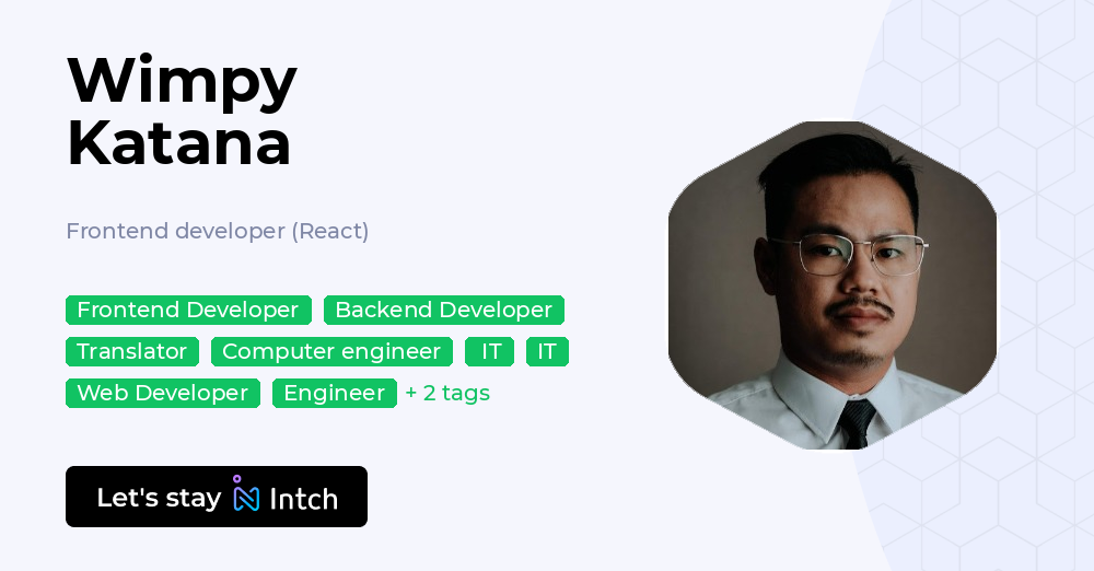 Wimpy Katana - Frontend developer (React), | Intch
