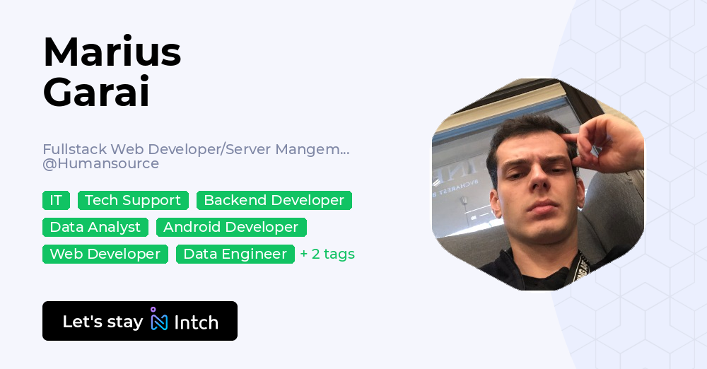 Marius Garai - Fullstack Web Developer/Server Mangement/Data extraction ...