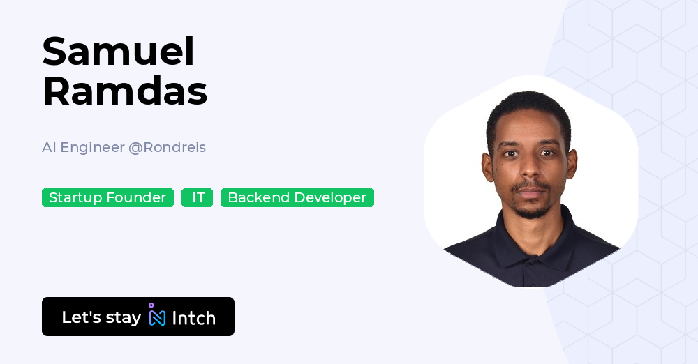 Samuel Ramdas - AI Engineer, Rondreis | Intch
