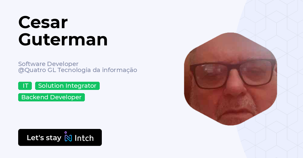 Cesar Guterman - Software Developer, Quatro GL Tecnologia da informação ...