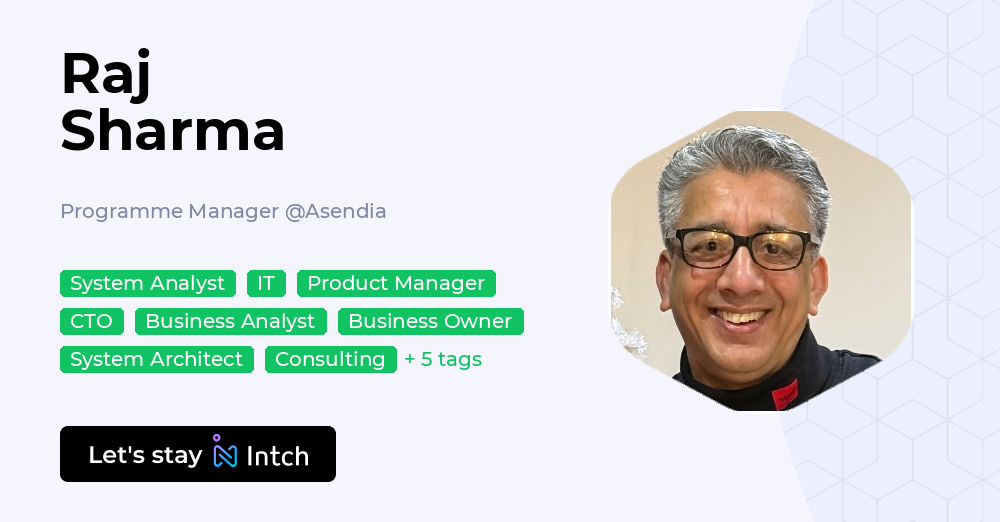 Manager 2 Raj Nic In Raj Sharma - Programme Manager, Asendia | Intch