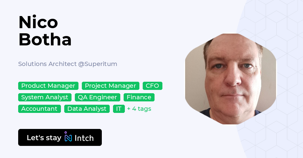 Nico Botha - Solutions Architect, Superitum | Intch