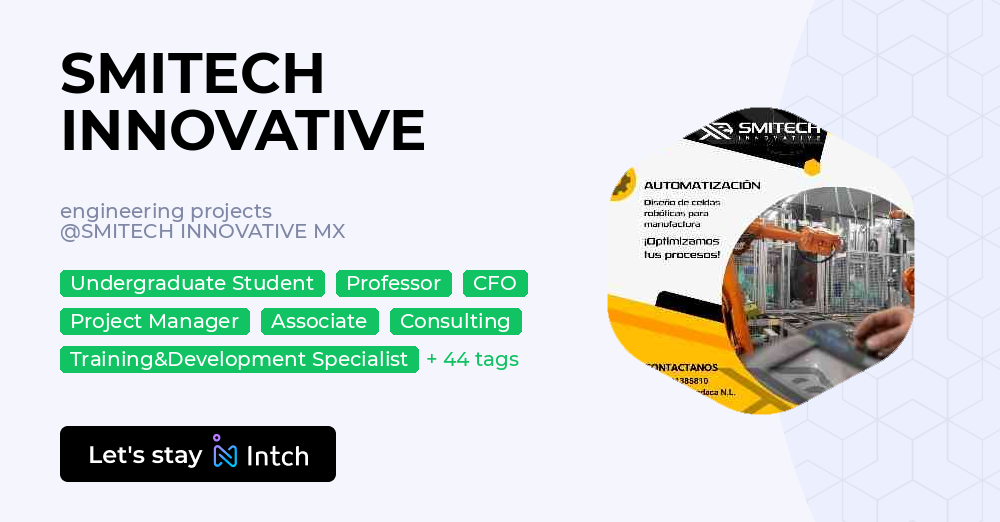 Smitech Innovative SMITECH INNOVATIVE - engineering projects, SMITECH INNOVATIVE MX | Intch