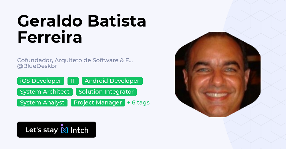Geraldo Batista Ferreira - Cofundador, Arquiteto de Software & Full ...
