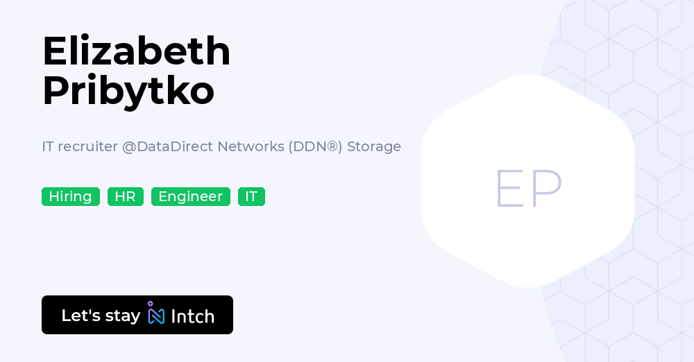 Elizabeth Pribytko - IT recruiter, DataDirect Networks (DDN®) Storage ...