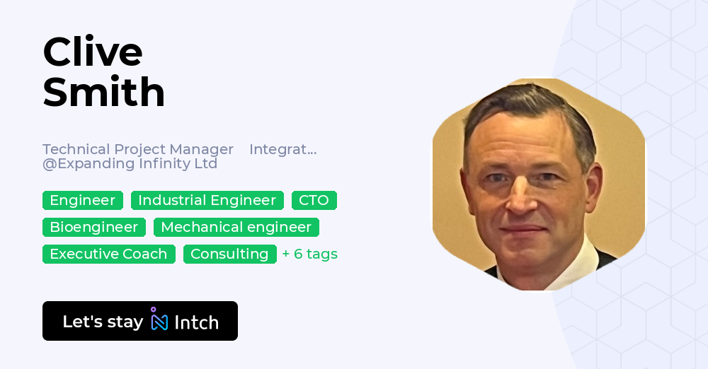 Infinity Smith Clive Smith - Technical Project Manager Integration & Change Management ...