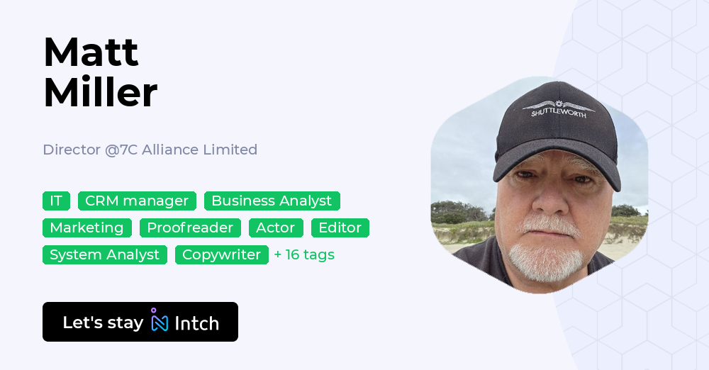 Matt Miller - Director, 7C Alliance Limited | Intch