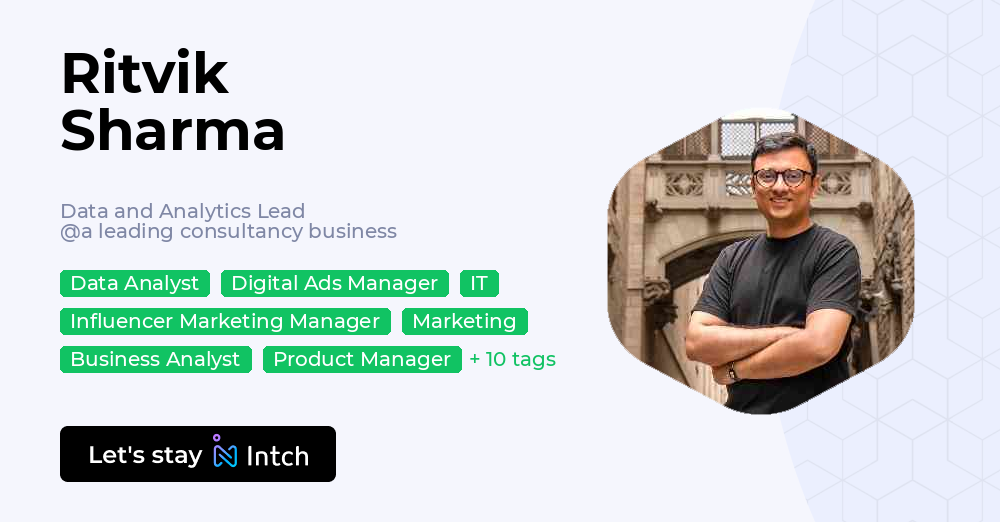 Ritvik Sharma - Data and Analytics Lead, a leading consultancy business ...