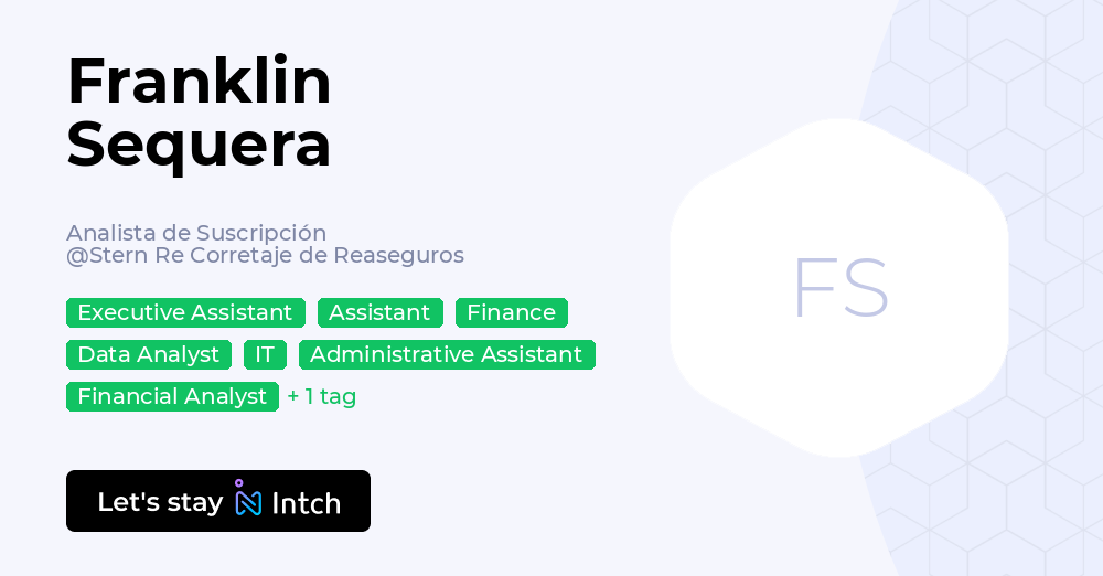 Franklin Sequera - Analista de Suscripción, Stern Re Corretaje de ...