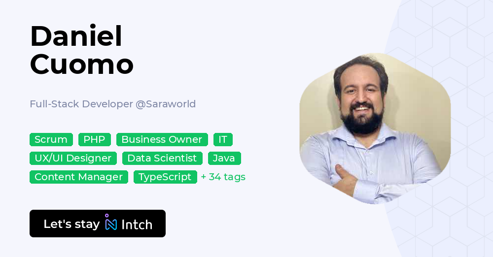 Daniel Cuomo - Full-Stack Developer, Saraworld | Intch
