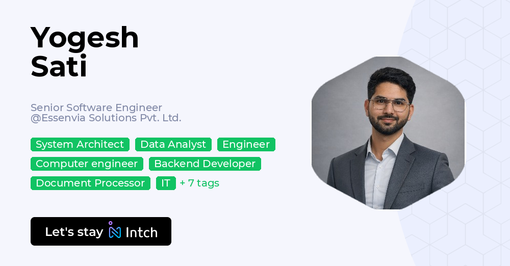 Yogesh Sati - Senior Software Engineer, Essenvia Solutions Pvt. Ltd ...
