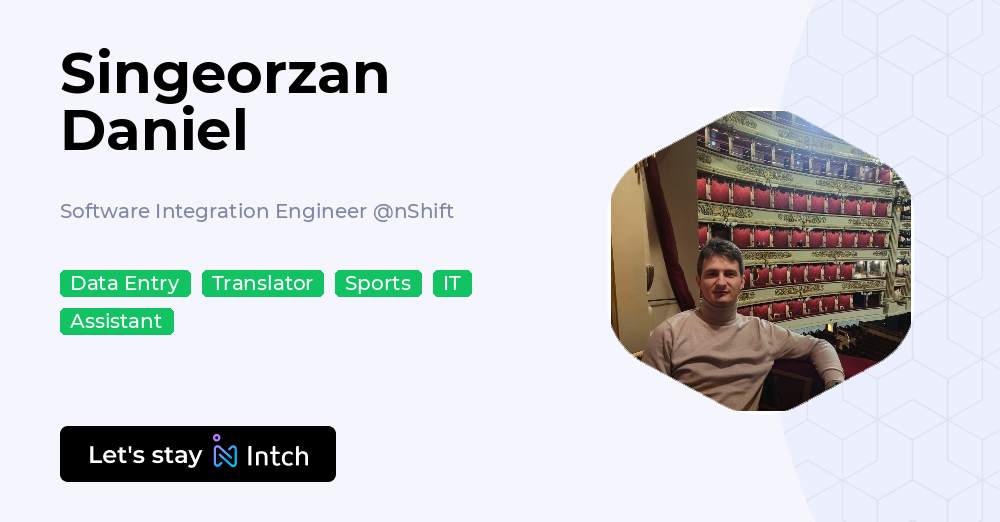 Singeorzan Daniel - Software Integration Engineer, nShift | Intch
