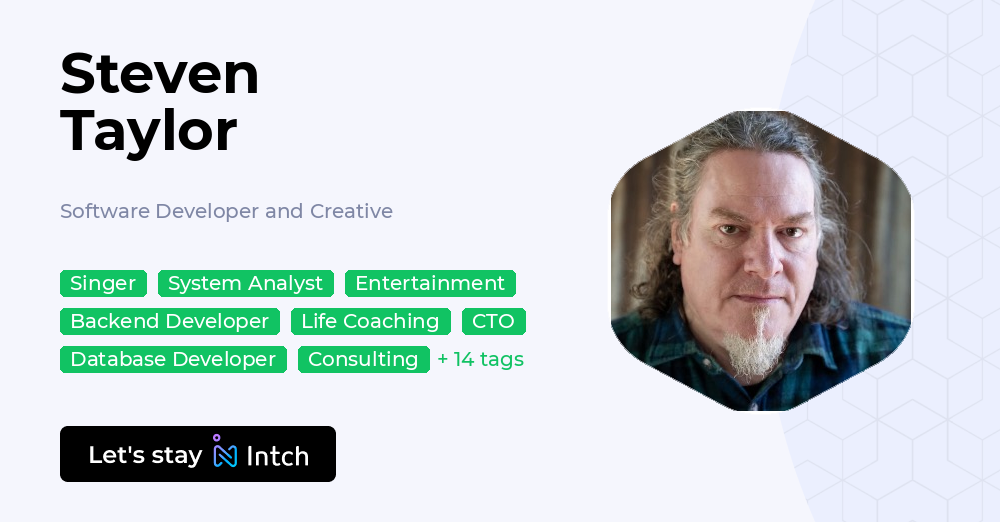 Steven Ranieri Developer Steven Taylor - Software Developer and Creative, | Intch