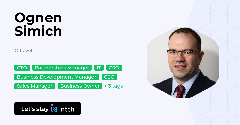 Ognen Simich - C-Level, | Intch