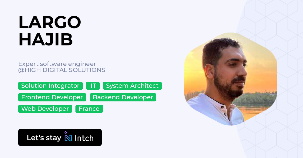 LARGO HAJIB - Expert software engineer, HIGH DIGITAL SOLUTIONS | Intch