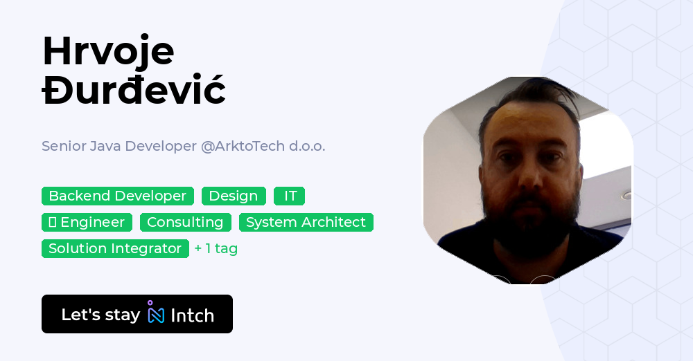 Hrvoje Đurđević - Senior Java Developer, ArktoTech d.o.o. | Intch