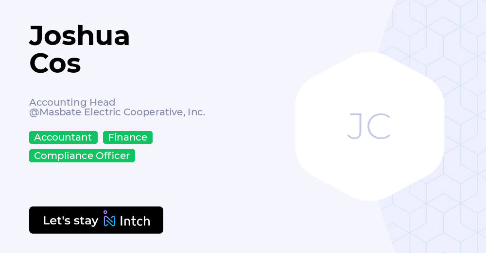 Joshua Cos - Accounting Head, Masbate Electric Cooperative, Inc. | Intch
