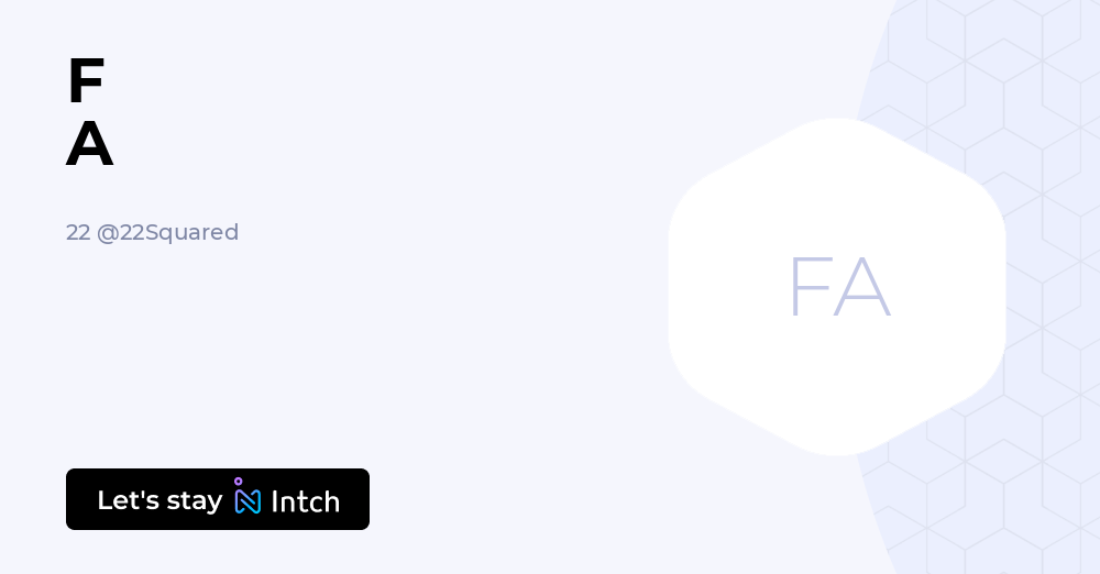 F A - 22, 22Squared | Intch