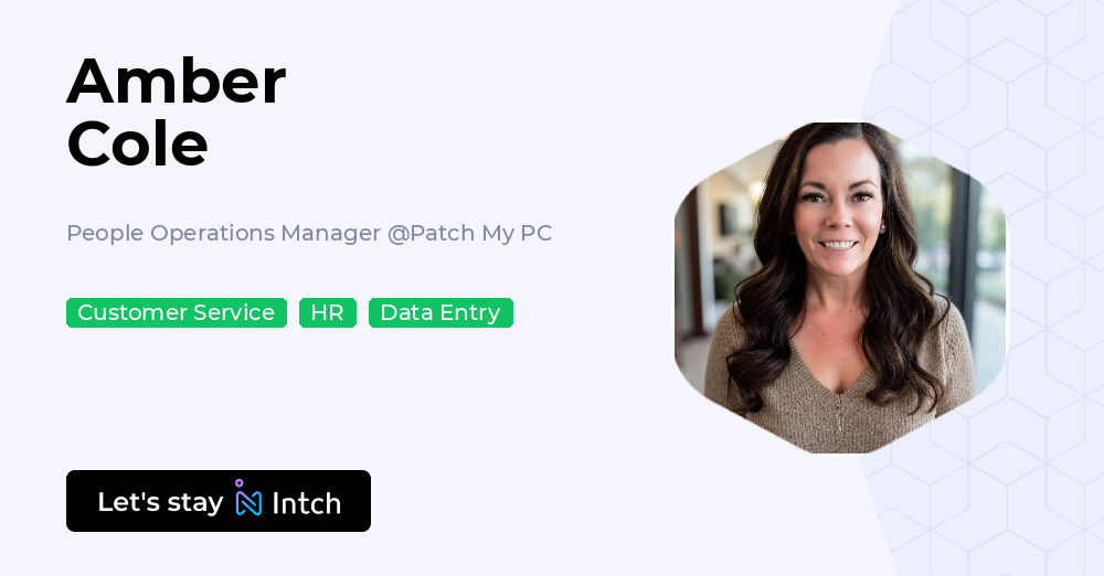 Amber Cole Rd Rabits Amber Cole - People Operations Manager, Patch My PC | Intch