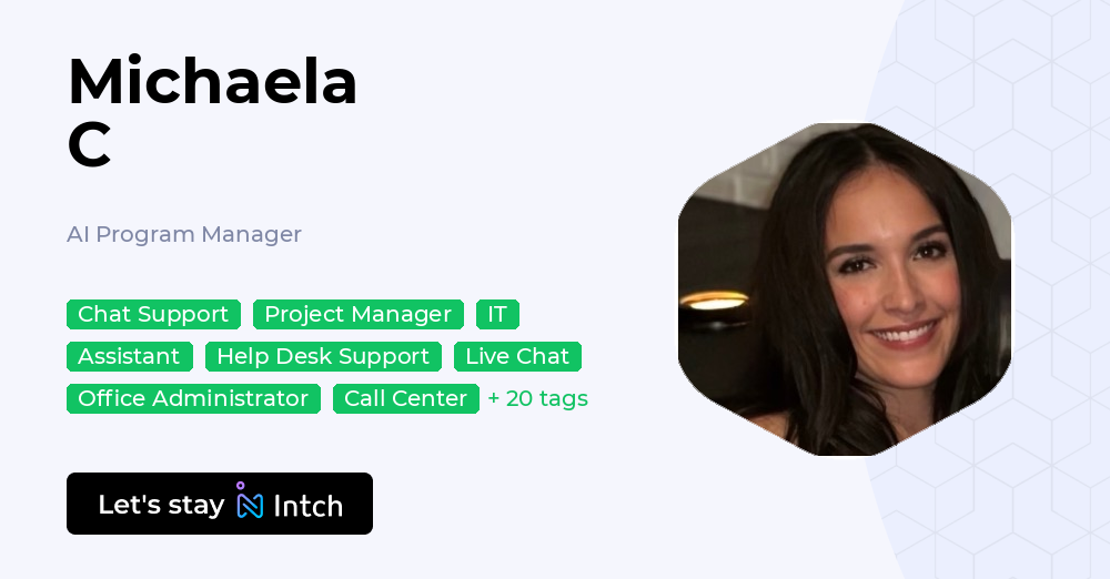 Michaela C - AI Program Manager, | Intch