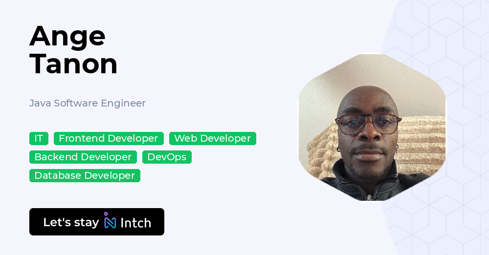 Ange Tanon - Java Software Engineer, | Intch