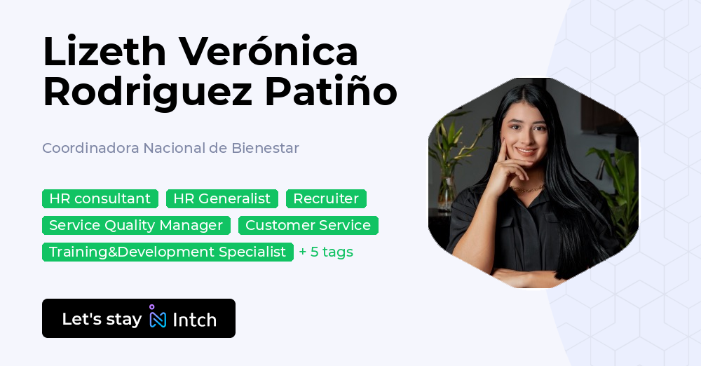 Lizeth Verónica Rodriguez Patiño - Coordinadora Nacional de Bienestar ...