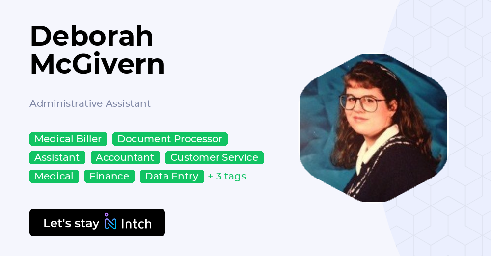 Deborah McGivern - Administrative Assistant, | Intch